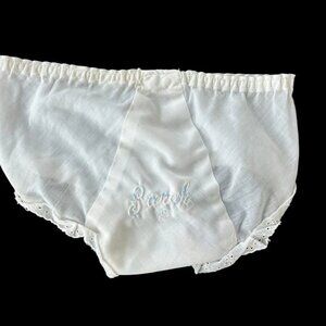 VTG Isaacson-Carrico Girls Double Seat Panty 60s Embroidered SARAH Sz 3 Lace